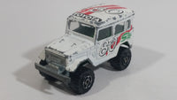 Majorette No. 277 Toyota 4x4 White Rallye 80 Star 1/53 Scale Die Cast Toy Car Vehicle with Opening Rear Window