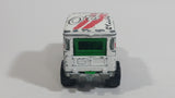 Majorette No. 277 Toyota 4x4 White Rallye 80 Star 1/53 Scale Die Cast Toy Car Vehicle with Opening Rear Window