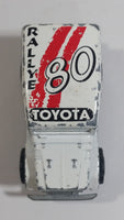 Majorette No. 277 Toyota 4x4 White Rallye 80 Star 1/53 Scale Die Cast Toy Car Vehicle with Opening Rear Window