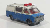 Vintage 1977 Tomy Tomica Chevrolet Chevy Van Sheriff Police Cops No. F22 White Blue 1/79 Scale Die Cast Toy Car Emergency Rescue Vehicle Made in Japan