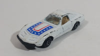 Yatming No. 1002 Chevrolet Corvette Racer White Die Cast Toy Car Vehicle