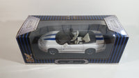 Yatming Road Signature Collector's Edition 1999 Pontiac Firebird Trans Am Convertible White with Blue Stripes 1/18 Scale Die Cast Toy Car Vehicle In Box