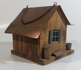 Folk Art Bait Shop Building Wooden Model with Copper Metal Roof Fishing Sportsmen Outdoors Cabin Rustic Collectible