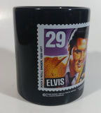1992 U.S. Postal Service Elvis Presley 29 Cent Stamp Black Ceramic Coffee Mug
