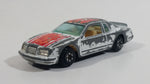 1980s Yatming Ford Thunderbird White 19 Red Flames No. 1033 Die Cast Toy Car Vehicle - Made in Thailand