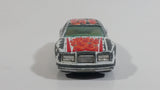 1980s Yatming Ford Thunderbird White 19 Red Flames No. 1033 Die Cast Toy Car Vehicle - Made in Thailand
