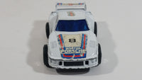 Vintage Martini Porsche #8 White Pullback Friction Race Car Die Cast Toy Vehicle - Made in Hong Kong