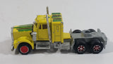 Majorette Kenworth Semi Tractor Truck Rig Yellow 1/87 Scale Die Cast Toy Car Vehicle - with Opening Hood