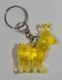 Yellow Plastic Fawn Baby Deer Key Chain