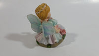 2000 Enesco Lisa Jane Fairy Figurine Ornament Edge of Shelf Sitting Decorative Collectible