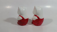 Pigs in Red Overalls Decorative Ceramic Salt and Pepper Shakers