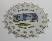 Vintage "God Bless Our Mobile Home" Beautiful Decorative Wall Plate Made in Japan