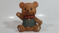 Rare Vintage Interpur Taiwan Hand Painted Ceramic 6" Tall Brown Teddy Bear