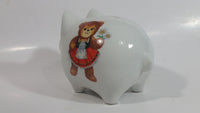 Vintage Reutter Porzellan Germany Boy and Girl Teddy Bear Porcelain Pig Shaped Piggy Coin Bank