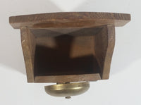 Antique "Ring For Room Service" Hotel Inn Motel Brass Bell Wooden Message Caddy