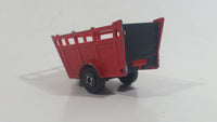 Vintage Majorette No. 323 Animal Trailer Red Die Cast Toy Farm Farming Vehicle