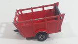 Vintage Majorette No. 323 Animal Trailer Red Die Cast Toy Farm Farming Vehicle