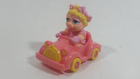 Vintage The Muppets 1986 Baby Miss Piggy and Pink Toy Car Vehicle McDonald's Happy Meal