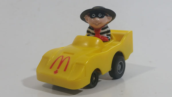 1988 McDonald's Turbo Macs The Hamburgler Yellow Toy Pull Back Friction Motorized Plastic Toy Car Vehicle - Happy Meals
