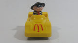 1988 McDonald's Turbo Macs The Hamburgler Yellow Toy Pull Back Friction Motorized Plastic Toy Car Vehicle - Happy Meals