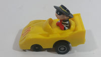 1988 McDonald's Turbo Macs The Hamburgler Yellow Toy Pull Back Friction Motorized Plastic Toy Car Vehicle - Happy Meals