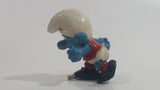 Vintage 1978 Peyo Smurf Character Football Soccer Player PVC Toy Figure - No Ball
