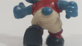 Vintage 1978 Peyo Smurf Character Football Soccer Player PVC Toy Figure - No Ball