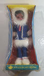 Vintage 1960s Regal Toys Canada Eskimo Inuit Girl In Blue Parka Jacket 15" Tall Doll In Box Not Sealed