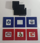 NHL Ice Hockey Canadian Teams Glass Coasters in Wood Holder Missing Vancouver Canucks