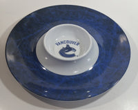 Vancouver Canucks NHL Ice Hockey Team Blue Plastic Nacho Serving Platter 13"