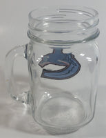 Vancouver Canucks NHL Ice Hockey Team 5" Tall Glass Mason Jar Style Beer Mug