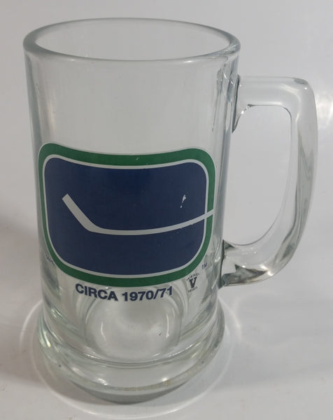 Vancouver Canucks NHL Ice Hockey Team Circa 1970/71 5 1/2" Tall Glass Beer Mug