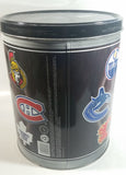 2007 NHL Ice Hockey Canadian Team Logos Houston Harvest Popcorn 11" Tall Round Steel Canister - Empty