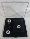 Toronto Maple Leafs NHL Ice Hockey Golf Golfing Ball Marker, Hat Clip, and Leather Money Clip Set in Case