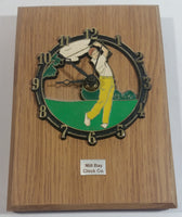 Mill Bay Clock Co. Golfer Golf Golfing Wooden 5" x 7" Clock