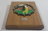 Mill Bay Clock Co. Golfer Golf Golfing Wooden 5" x 7" Clock