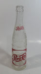 Vintage 1958 Sparkling Pepsi Cola Soda Pop Red and White 10 Fl oz Clear Glass Beverage Bottle Montreal