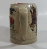 Vinage 1980 Ceramarte Brazil Anheuser Busch Budweiser Beer Embossed 3D Raised Relief Ceramic Stein Mug