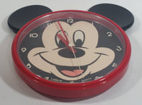 Vintage Disney Mickey Mouse 8" Diameter Lorus Quartz Clock with Ears Cartoon Collectible