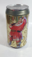 Zellers Holiday Joy Coca-Cola Coke Soda Pop Christmas Santa Themed 7 3/4" Tall Can Shaped Metal Coin Bank
