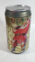 Zellers Holiday Joy Coca-Cola Coke Soda Pop Christmas Santa Themed 7 3/4" Tall Can Shaped Metal Coin Bank