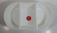 Drink Coca-Cola Coke Delicious Refreshing 3 Compartment Plastic Insert Metal Serving Tray with Wooden Handles