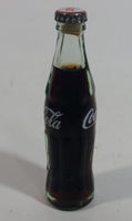 Vintage 1960s Coca-Cola Coke Soda Pop 3" Tall Mini Miniature Tiny Full Glass Soda Pop Bottle With White Metal Cap