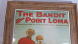 Vintage 1912 "The Bandit of Point Loma" Short Antique Early Movie Film "The Lovers" 17" x 21" Wood Framed Litho Art Print Poster American Film Mfg. Co. Chicago