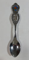 Moose Jaw, Saskatchewan Canada Enamel Prairie Lily Decor Metal Spoon with Grain Elevator Charm