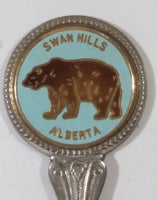 Swan Hills, Alberta Bear Decor Enamel and Metal Spoon Souvenir Travel Collectible