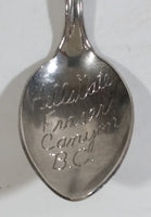 Hell's Gate Fraser Canyon, B.C. Fish Charm Metal Spoon Souvenir Travel Collectible with Engraved Bowl