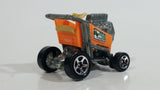 2001 Hot Wheels Express Lane Gator Bait Market Neon Orange Grocery Shopping Cart Die Cast Toy Car Vehicle