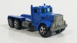 1999 Hot Wheels Peterbilt Dump Truck Semi Rig Blue Die Cast Toy Car Vehicle