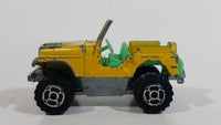 Majorette Jeep CJ 4x4 No. 290 & No. 244 Yellow 1/54 Scale Die Cast Toy Car Vehicle